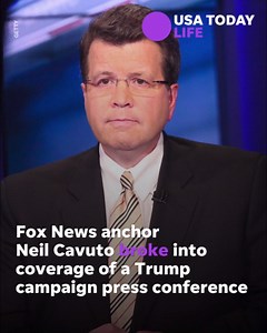 Fox News anchor Neil Cavuto interrupts Trump campaign press conference