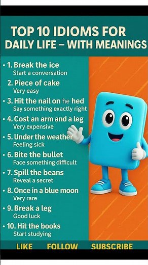 Top 10 Daily Life Idioms You Must Know! #englishforbeginners #easyenglish #helloenglish