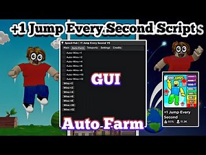 Roblox +1 Jump Every Second Script GUI || Auto Farm || Teleport & More ||