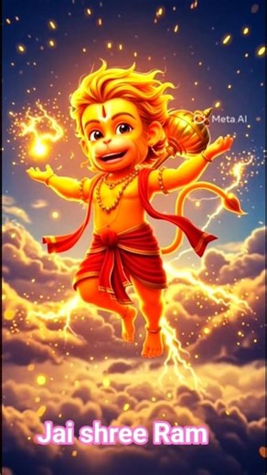 Divine Bal Hanuman ✨ Cute & Powerful Lord Hanuman Art | Spiritual Devotion#shorts#trending #viral