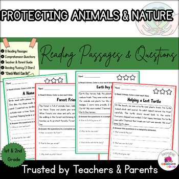 Earth Day Reading Fluency Passages for 1st & 2nd Grade | Reading Comprehension