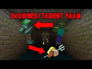How to make a Drowned/Trident farm Minecraft Bedrock edition
