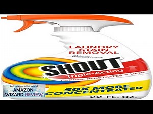 Shout Active Enzyme Laundry Stain Remover Spray Triple-Acting Formula Clings Penetrates Review