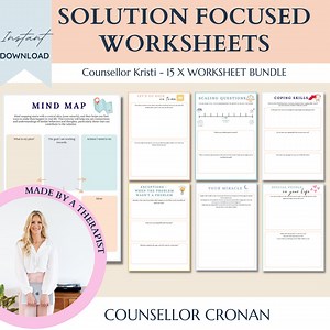 Solution Focused Mental Health Therapy Worksheets, Therapy Tools, Therapy Office Decor, Coping Skills, Psychology, Coping Strategies, BPD, - Etsy UK