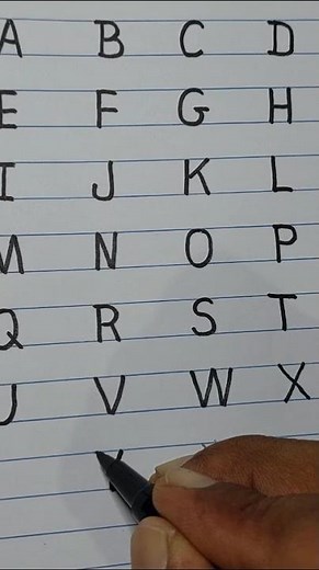 Handwriting A to Z print Alphabet #handwriting #calligraphy #art