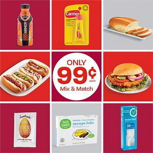 Mix and match your favorites with our 99¢ sale through Tuesday! Start shopping now at hyvee.com/grocery. | Hy-Vee