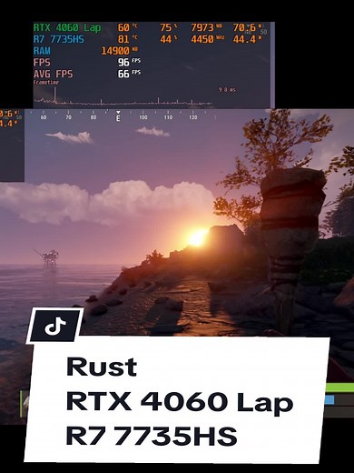 RUST Gameplay with RTX 4060 and R7 7735HS