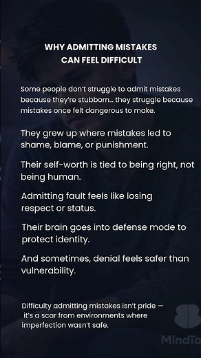 Why Admitting Mistakes Can Feel Difficult