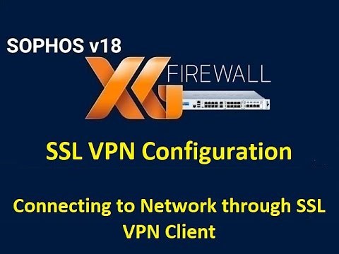 12 Configuration of SSL VPN in Sophos XG Firewall || Connecting Remotely through SSL VPN Client