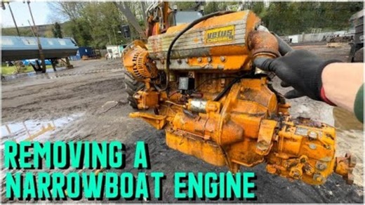 How to remove an engine from a narrowboat