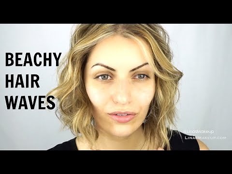 HOW TO BEACH WAVE SHORT FINE BLONDE HAIR Using a One-Inch Barrel Curling Iron | Lina Waled