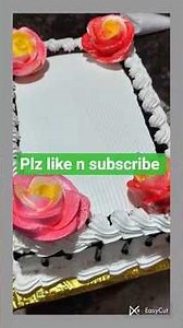 Rectangle shape cake design step by step| #cake #cakedecoration #cakedesign #viralshorts #music