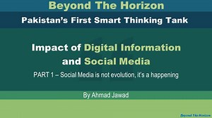 7.7K views · 72 reactions | Social Media is not evolution, it’s a happening. How and Why? Watch “Part 1” of “Impact of Social media”. By Ahmad Jawad. Beyond The Horizon www.BeyondTheHorizon.com.pk www.facebook.com/PakistanBeyondTheHorizon/ | Beyond The Horizon | Facebook