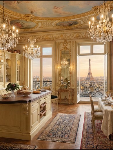 "L'Opulence Parisienne Revival" French Rococo Kitchen mixed with Frenc...