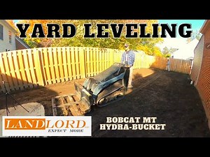 Yard leveling with mini Bobcat MT55