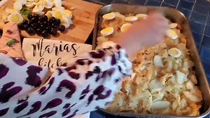 5.1K views · 186 reactions | Finishing up my Bacalhau a Gomes de Sa  | Tia Maria's Blog | Facebook