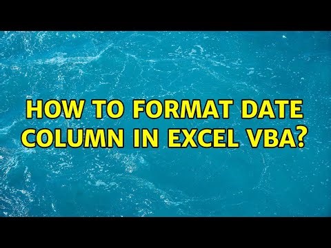How to Format Date Column in Excel VBA?