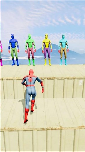 GTA 5 Epic Water Ragdolls Spiderman Jump/Fails Ep 1436 #shorts