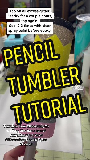 DIY Glitter Pencil Tumbler Tutorial