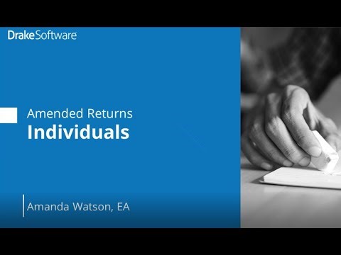 Accounting Webcast - Master Filing Amended and Superseded Returns on Form 1040-X - Drake - Jan 2026