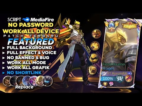 Script Skin Roger Prime Fiend Haunter No Password | Full Effect Voice - Patch Terbaru Mobile Legends