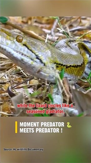 LIZARD VS PYTHON: The Ultimate Standoff! 😱 #animalfight