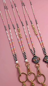 Black and White   Colorful Teacher Lanyard: Seed Beads, Breakaway Clasp, Back to School - Etsy