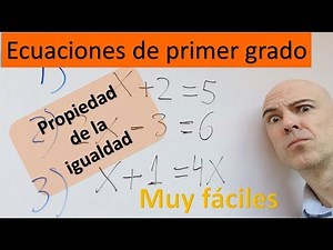 How to solve very simple first-degree equations by the property of equality