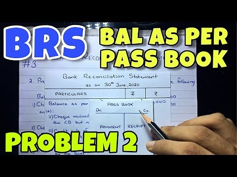 #3 Bank Reconciliation Statement - Problem 2 -By Saheb Academy - Class 11
