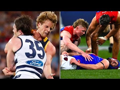 AFL BIGGEST HITS, TACKLES & FIGHTS 2024