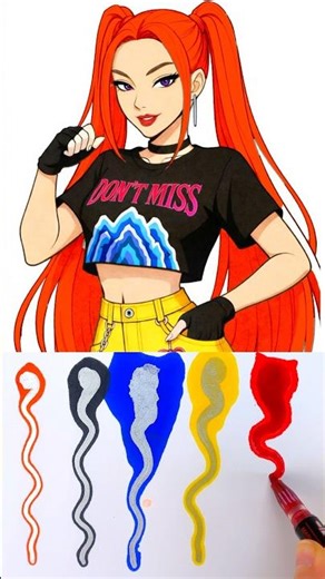 Kpop Demon Hunters Color Smash Hair Change! 🤩 Mira Transformation #kpop #hairchange