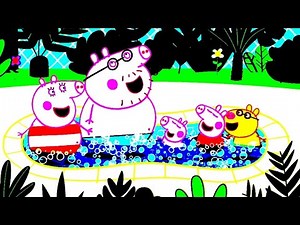 Peppa Bobble Bath with Her Family and Friend🫧🛀| Fun Animation | Colorful Effects | Edit