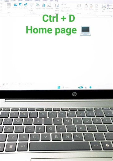 window + D - home page. shortcut key in computer. #shortcutkey #computertips #laptop