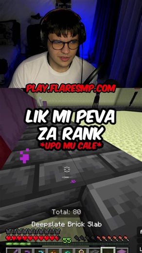 Lik mi peva za rank 🤣 #smp #flaresmp #minecraft #balkansmp