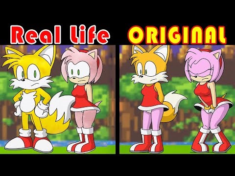 TAIL ran so fast,blew up Amy's skirt - Sonic The Hedgehog 3 Animation | Sonic Original vs Plush Toys