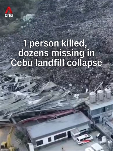 A landfill collapse in the Philippines’ Cebu City on Thursday (Jan 8) has killed at least one person, with more than 20 others missing. A massive slide of garbage crashed into a waste facility in Binaliw, burying workers who were sorting recyclable materials. Rescue operations are ongoing as authorities warn the site remains dangerous. #Philippines
