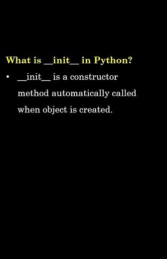 What is __init__ in Python? #python