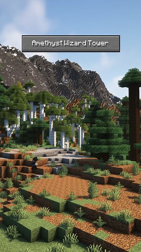 Amethyst Wizard Tower - Minecraft Build Ideas