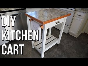 Finished DIY Kitchen Island Cart - Part 2