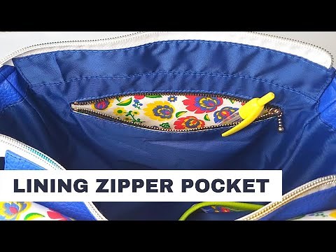 How To Add A Lining Zipper Pocket To Any Project - Sewing Tutorial