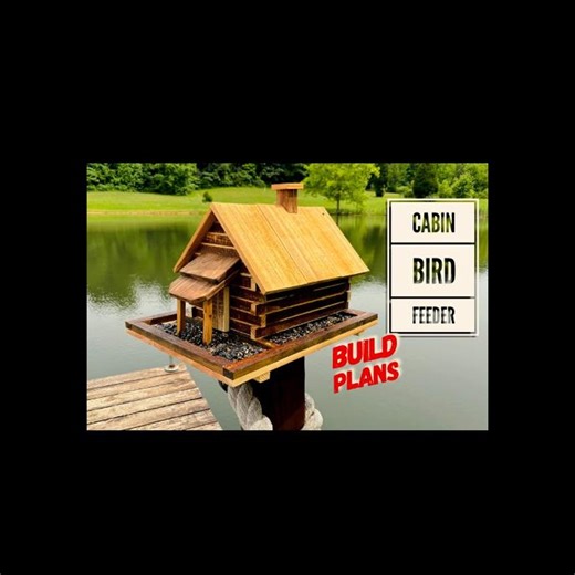 Cabin Bird Feeder Digital Plans, Cabin Style Bird Feeder Digital Plans, Cabin Bird Feeder Digital Download Plans - Etsy