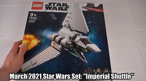Watch LEGO Star Wars 'Imperial Shuttle' 2021 Speed Build Set 75302 on Amazon Live