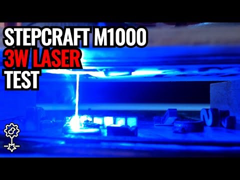 Stepcraft M1000 - 3W Laser test with 4mm plywood