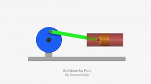 【Solidworks Fun】滑件曲柄机构动画