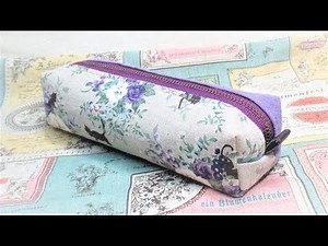 裏地付きマチありペンケース 作り方 kawaii pouch 縫い代の見えない作り方 20cmファスナー使用
