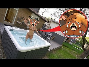 I CAUGHT DEER GIRL IN THE HOT TUB IN REAL LIFE