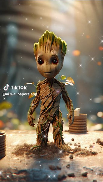 Baby Groot Live Wallpaper with 4K Guardians of the Galaxy Background