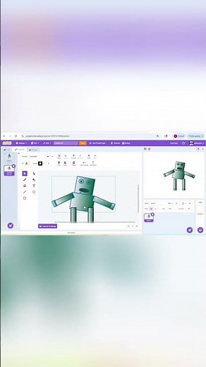 Draw & Code a Robot in Scratch!🤖 (Easy Tutorial) #scratch #scratchtutorial #animation #drawing #art