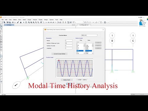 SAP 2000 Tutorial 5 - How to do Modal Time History Analysis