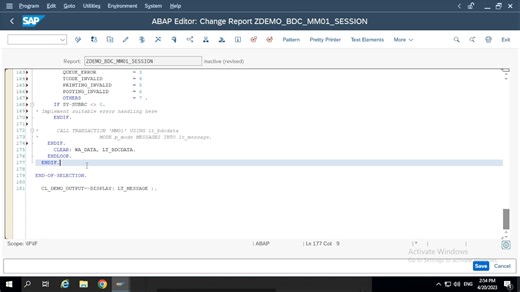 41. BAPI and Session Method in SAP ABAP Example